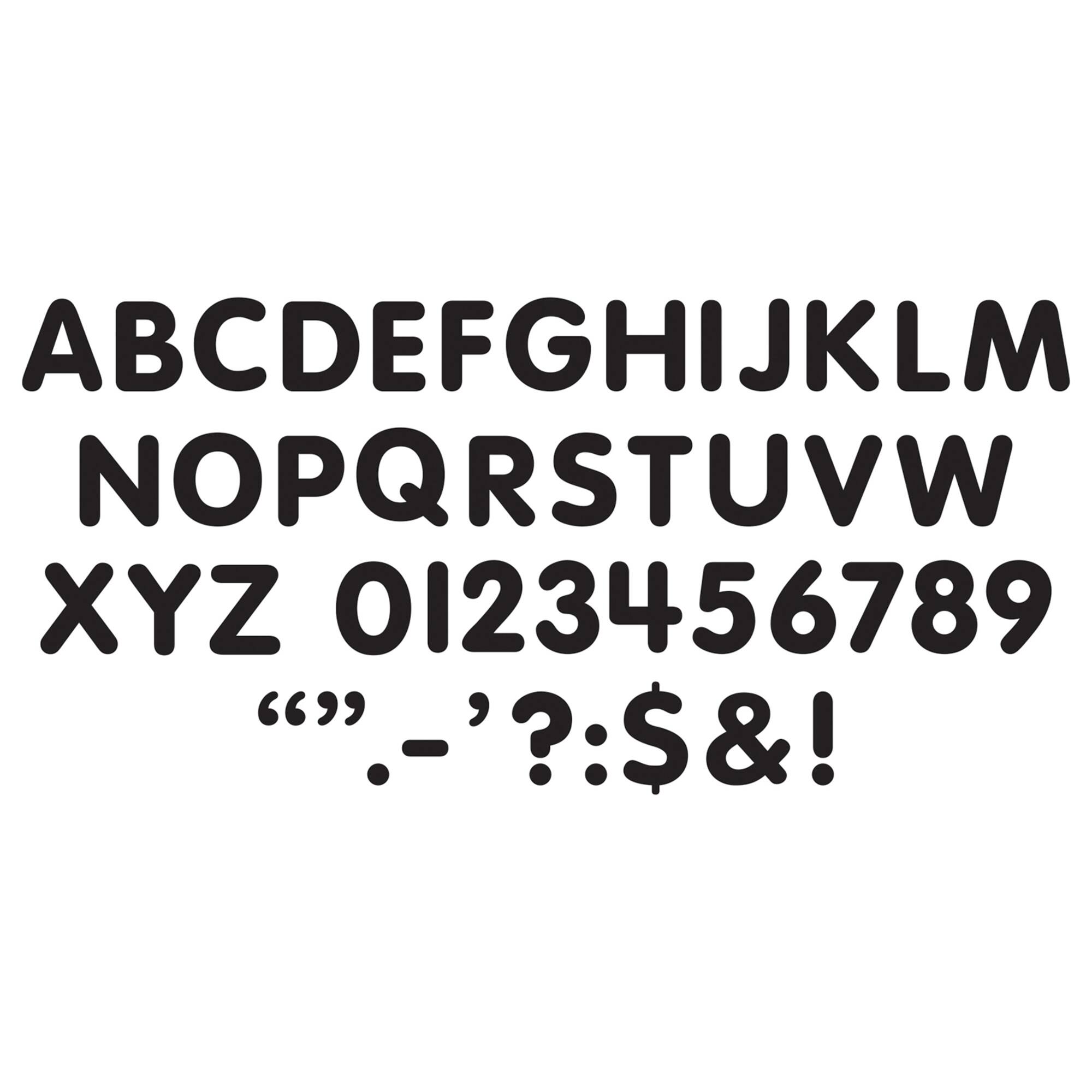 TREND Enterprises® Black 1" STICK-EZE® Stick-On Letters, 324 Pieces Per Pack, 6 Packs total of 1944